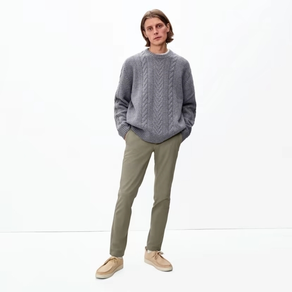 Everlane Chino Pants Mens 38 x 32 Covert Green Uniform Performance Slim Fit NEW - Picture 3 of 15